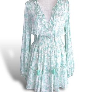 House of Harlow mint paisley dress